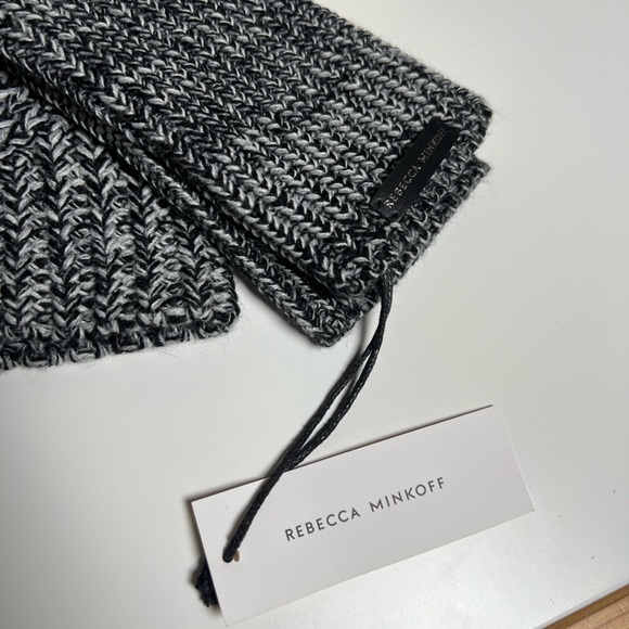 Rebecca Minkoff Monochrome Knit Hat and wrist hand cuff - Picture 2 of 10